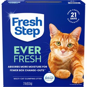 Fresh Step Ever Fresh Febreze Freshness Scented Multi-Cat Clumping Clay Cat Litter, 21-lb box