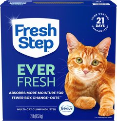 Fresh Step Ever Fresh Febreze Freshness Scented Multi-Cat Clumping Clay Cat Litter, 21-lb box