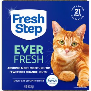 Fresh Step Ever Fresh Febreze Freshness Scented Multi-Cat Clumping Clay Cat Litter, 21-lb box