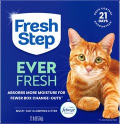 Fresh Step Ever Fresh Febreze Freshness Scented Multi-Cat Clumping Clay Cat Litter, 21-lb box slide 2 of 9
