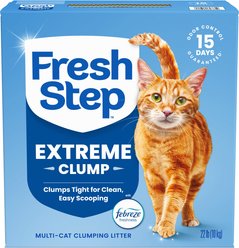 Fresh Step Extreme Febreze Freshness Scented Multi-Cat Clumping Clay Cat Litter, 22-lb box
