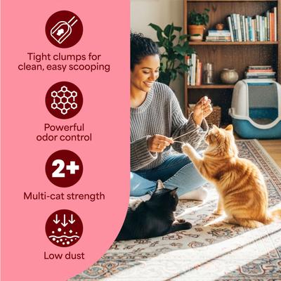 Show full view: Fresh Step Extreme Febreze Freshness Scented Multi-Cat Clumping Clay Cat Litter, 22-lb box slide 7 of 12