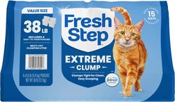 Fresh Step Extreme Febreze Freshness Scented Multi-Cat Clumping Clay Cat Litter, 9.5-lb bag, 4 count slide 2 of 9