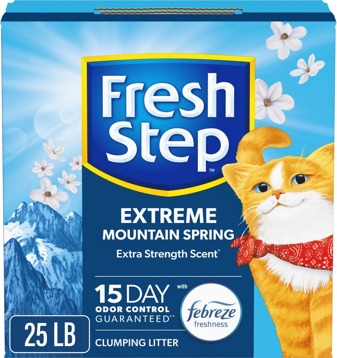 Fresh Step Extreme Mountain Spring Febreze Scented Clumping Clay Cat Litter