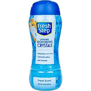 Fresh Step Products Fresh Scent Cat Litter Box Deodorizing Crystals, 30-oz bottle