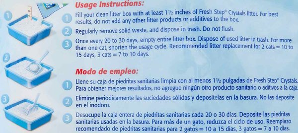 Show full view: Fresh Step Fresh Scent Cat Litter Deodorizing Crystals, 15-oz bottle & Fresh Steps Fresh Scented Non-Clumping Crystal Cat Litter, 8-lb bag slide 5 of 6