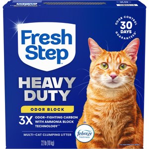 Fresh Step Heavy Duty Febreze Freshness Odor Control Multi-Cat Clumping Cat Litter, 22-lb box