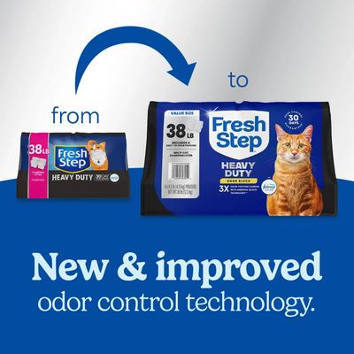 Show full view: Fresh Step Heavy Duty Febreze Freshness Odor Control Multi-Cat Clumping Cat Litter, 9.5-lb bag, 4 count slide 3 of 12