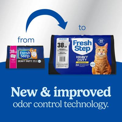 Show full view: Fresh Step Heavy Duty Febreze Freshness Odor Control Multi-Cat Clumping Cat Litter, 9.5-lb bag, 4 count slide 3 of 12