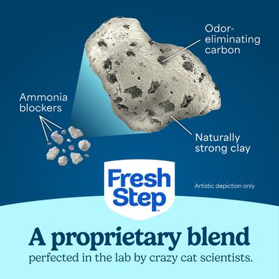 Show full view: Fresh Step Heavy Duty Febreze Freshness Odor Control Multi-Cat Clumping Cat Litter, 9.5-lb bag, 4 count slide 5 of 12