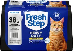 Fresh Step Heavy Duty Febreze Freshness Odor Control Multi-Cat Clumping Cat Litter, 9.5-lb bag, 4 count