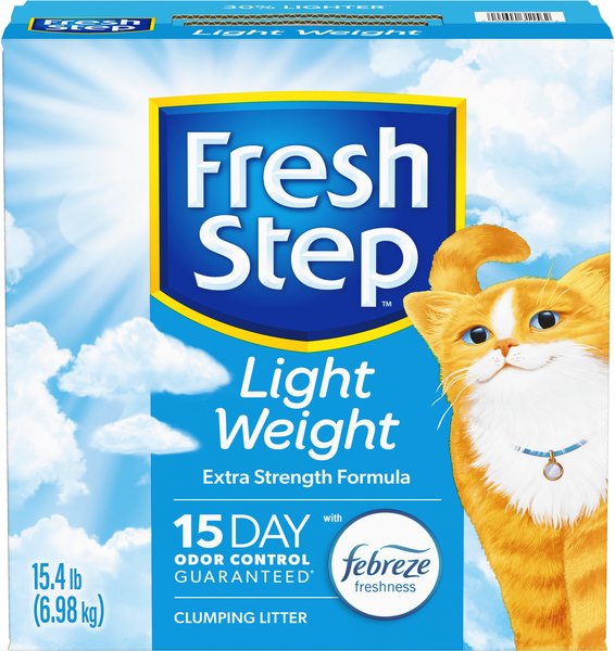 Fresh Step Lightweight Extreme Febreze Scented Clumping Clay Cat Litter, 15.4-lb box