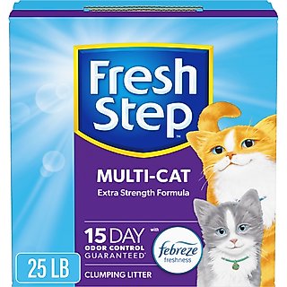 Fresh Step Multi-Cat Extra Strength Scented Clumping Cat Litter, 25-lb slide 1 of 7