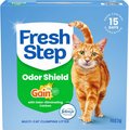 Fresh Step Odor Shield Febreze Freshness Gain Original Scented Multi-Cat Clumping Clay Cat Litter, 14-lb b...