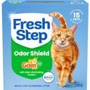 Fresh Step Odor Shield Febreze Freshness Gain Original Scented Multi-Cat Clumping Clay Cat Litter, 22-lb box