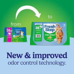 Fresh Step Odor Shield Febreze Freshness Gain Original Scented Multi-Cat Clumping Clay Cat Litter, 9.5-lb bag, 4 count slide 2 of 9