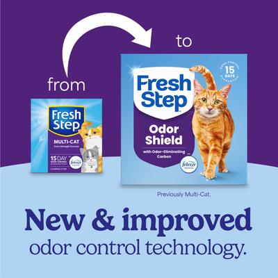Show full view: Fresh Step Odor Shield Febreze Freshness Multi Cat Clumping Litter, 14-lb slide 3 of 12