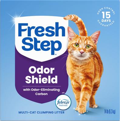 Show full view: Fresh Step Odor Shield Febreze Freshness Multi Cat Clumping Litter, 14-lb slide 9 of 12