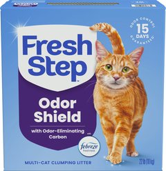 Fresh Step Odor Shield Febreze Freshness Multi Cat Clumping Litter, 22-lb