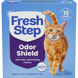 Fresh Step Odor Shield Febreze Freshness Multi Cat Clumping Litter, 22-lb