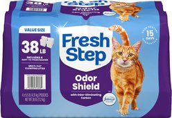 Fresh Step Odor Shield Febreze Freshness Multi Cat Clumping Litter, 9.5-lb bag, 4 count