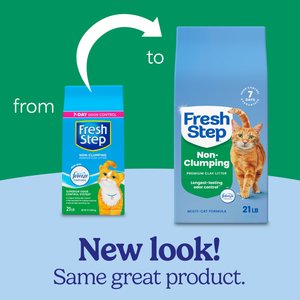 Fresh Step Premium Febreze Freshness Scented Multi-Cat Non-Clumping Clay Cat Litter, 21-lb