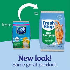 Fresh Step Premium Febreze Freshness Scented Multi-Cat Non-Clumping Clay Cat Litter, 35-lb bag