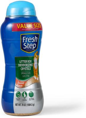 Show full view: Fresh Step Products Summer Breeze Cat Litter Deodorizing Crystals, 70-fl oz bottle slide 3 of 9
