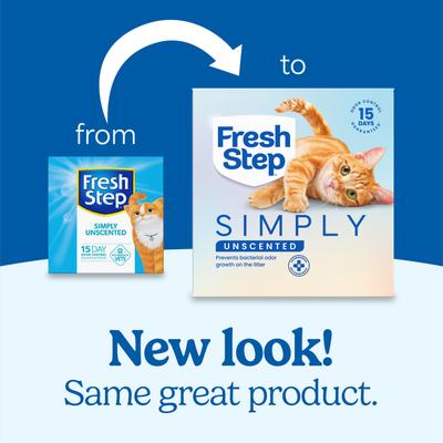 Show full view: Fresh Step Simply Unscented Multi-Cat Clumping Cat Litter, 22-lb box slide 3 of 12
