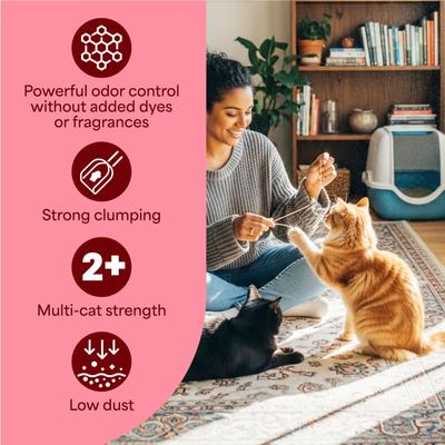 Show full view: Fresh Step Simply Unscented Multi-Cat Clumping Cat Litter, 22-lb box slide 7 of 12