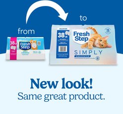 Fresh Step Simply Unscented Multi-Cat Clumping Cat Litter, 9.5-lb bag, 4 count slide 2 of 9