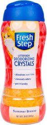 Fresh Step Products Summer Breeze Scent Cat Litter Box Deodorizing Crystals, 30-oz bottle