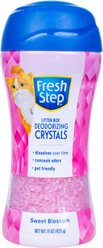 Fresh Step Products Sweet Blossom Scent Cat Litter Box Deodorizing Crystals, 15-oz bottle