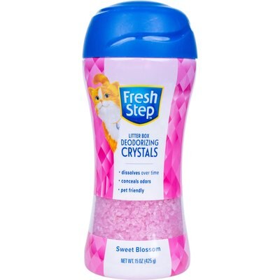 Fresh Step Products Fresh Step Products Sweet Blossom Scent Cat Litter Box Deodorizing Crystals, 15-oz bottle