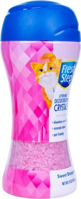 Show full view: Fresh Step Products Sweet Blossom Scent Cat Litter Box Deodorizing Crystals, 15-oz bottle slide 3 of 4