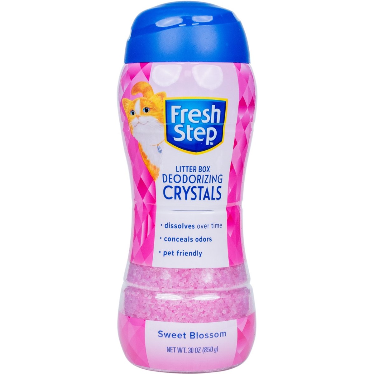 Fresh Step Products Sweet Blossom Scent Cat Litter Box Deodorizing Crystals, 30-oz bottle