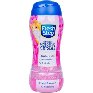 Fresh Step Products Sweet Blossom Scent Cat Litter Box Deodorizing Crystals, 30-oz bottle