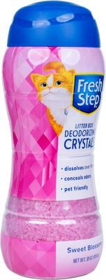 Show full view: Fresh Step Products Sweet Blossom Scent Cat Litter Box Deodorizing Crystals, 30-oz bottle slide 3 of 4
