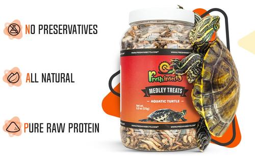 Show full view: Freshinsects Medley Treats for Aquatic Turtles, 2.5-oz jar slide 6 of 8