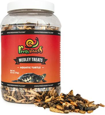 Show full view: Freshinsects Medley Treats for Aquatic Turtles, 6-oz jar slide 2 of 8