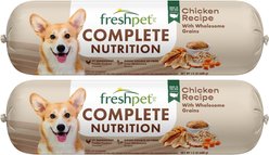 Freshpet Complete Nutrition Chicken Recipe Fresh Dog Food, 1.5-lb roll, bundle of 16 