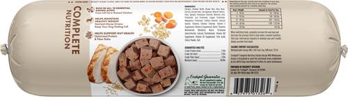 Show full view: Freshpet Complete Nutrition Chicken Recipe Fresh Dog Food, 1.5-lb roll, bundle of 16  slide 3 of 8