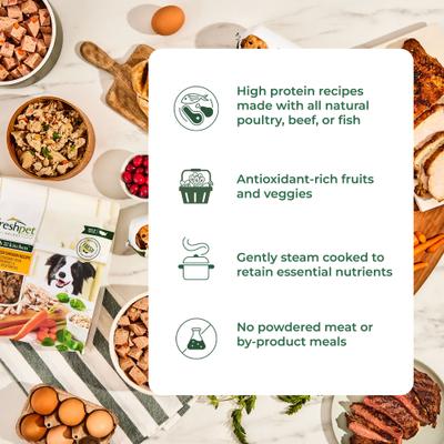 Show full view: Freshpet Complete Nutrition Chicken Recipe Fresh Dog Food, 1.5-lb roll, bundle of 16  slide 6 of 8