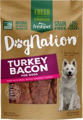 Freshpet Dognation Turkey Bacon Grain-Free Fresh Dog Treats, 3-oz bag, case of 6