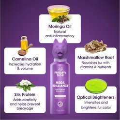 Friday's Dog Mega Brilliance Fur Whitening & Brightening Dog Shampoo, 12-fl oz bottle slide 2 of 8