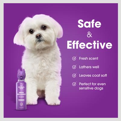 Show full view: Friday's Dog Mega Brilliance Fur Whitening & Brightening Dog Shampoo, 12-fl oz bottle slide 4 of 10