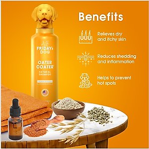 Friday's Dog Moisturizing Oater Coater Oatmeal Dog & Puppy Shampoo, 12-oz bottle