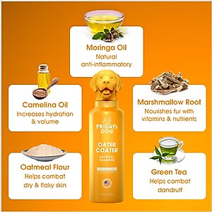 Friday's Dog Moisturizing Oater Coater Oatmeal Dog & Puppy Shampoo, 12-oz bottle