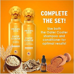 Friday's Dog Moisturizing Oater Coater Oatmeal Dog & Puppy Shampoo, 12-oz bottle