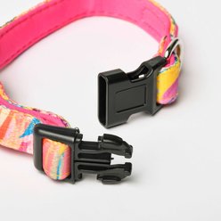 Friendli Neoprene Dog Collar, Pink, X-Small/Small: 10 to 14-in neck, 1/2-in wide slide 2 of 3